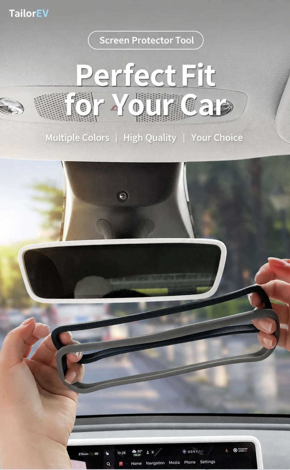 Tesla Interior Rearview Mirror Silicone Cover product detail