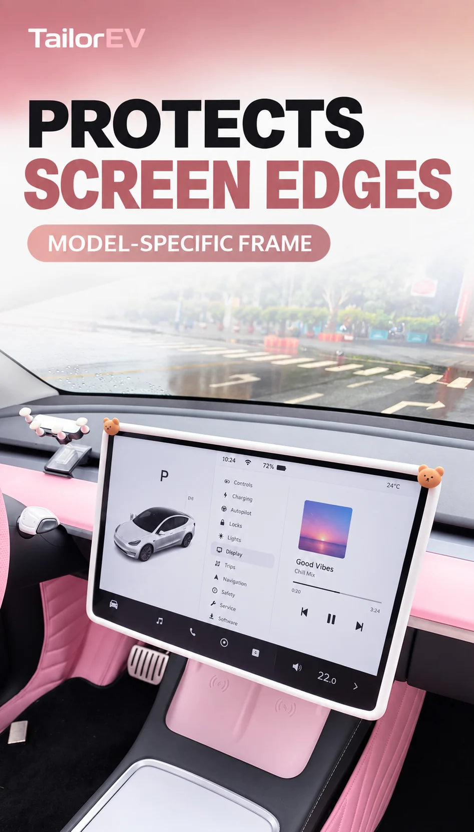 Tesla Center Screen Protective Frame & Interior Kits product detail